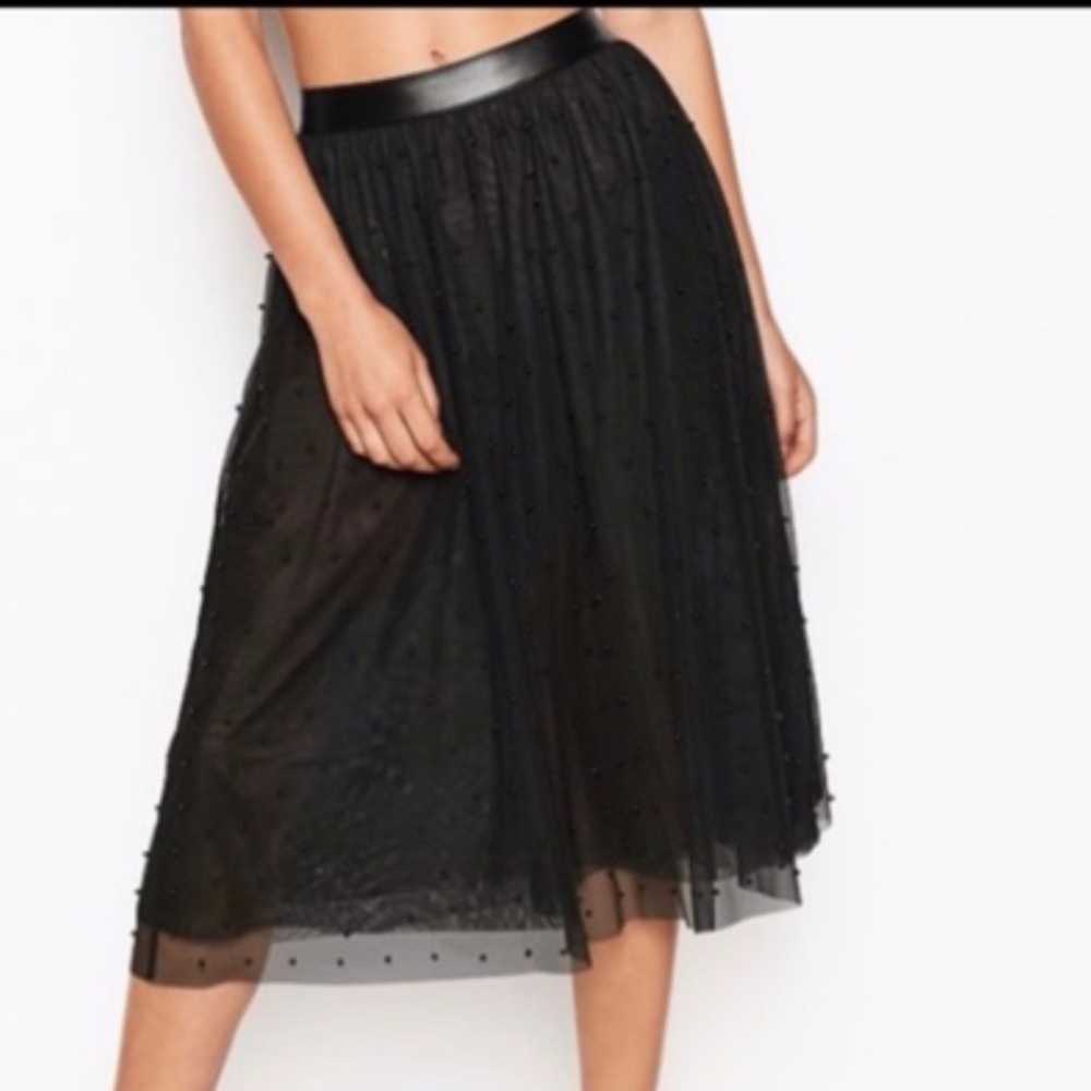 NWT vs sheer beaded skirt